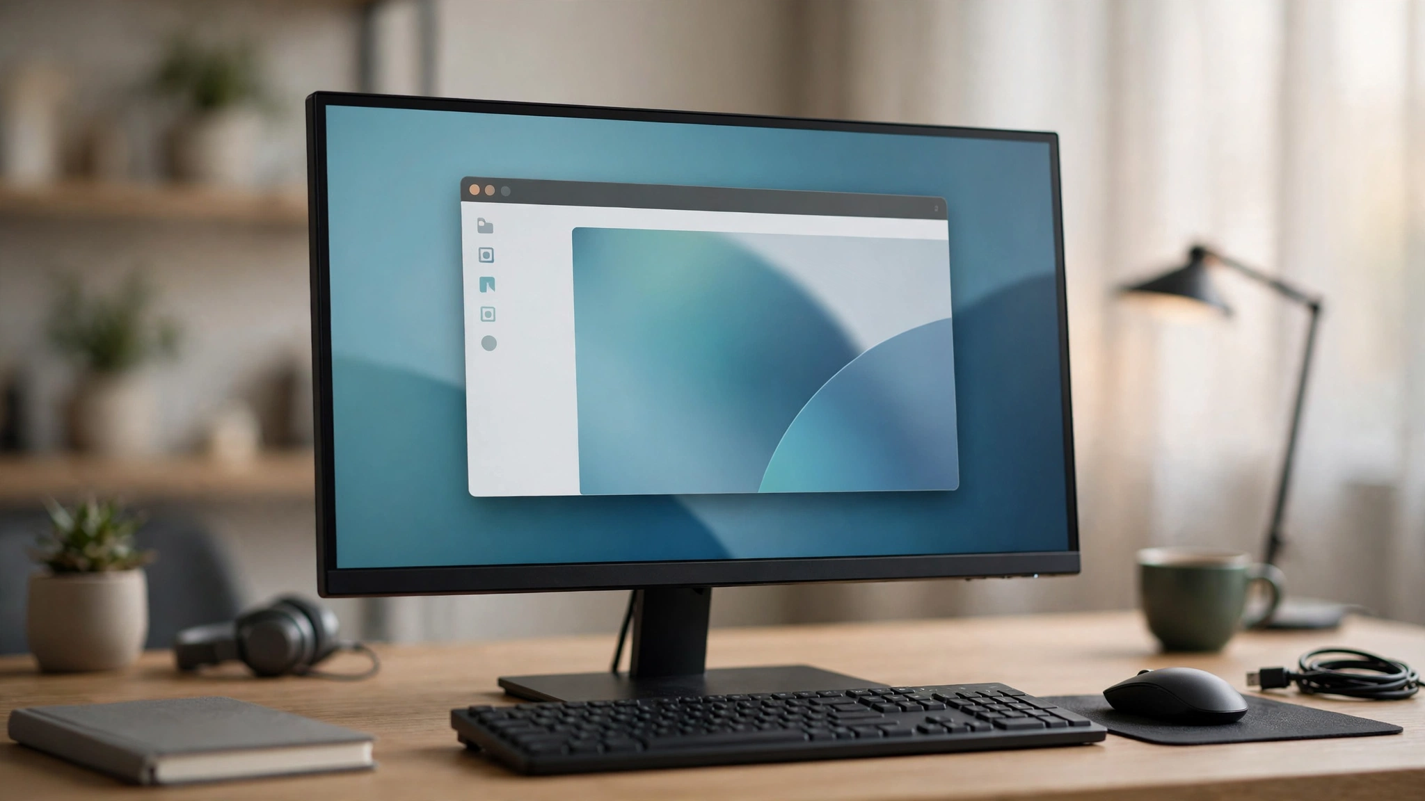 Computerbildschirm mit geöffnetem VirtualBox-Fenster, darin läuft ein virtuelles Betriebssystem
