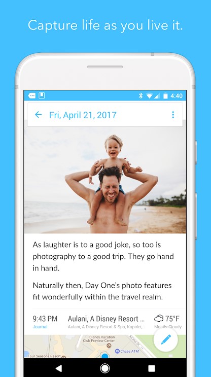Day one journal app