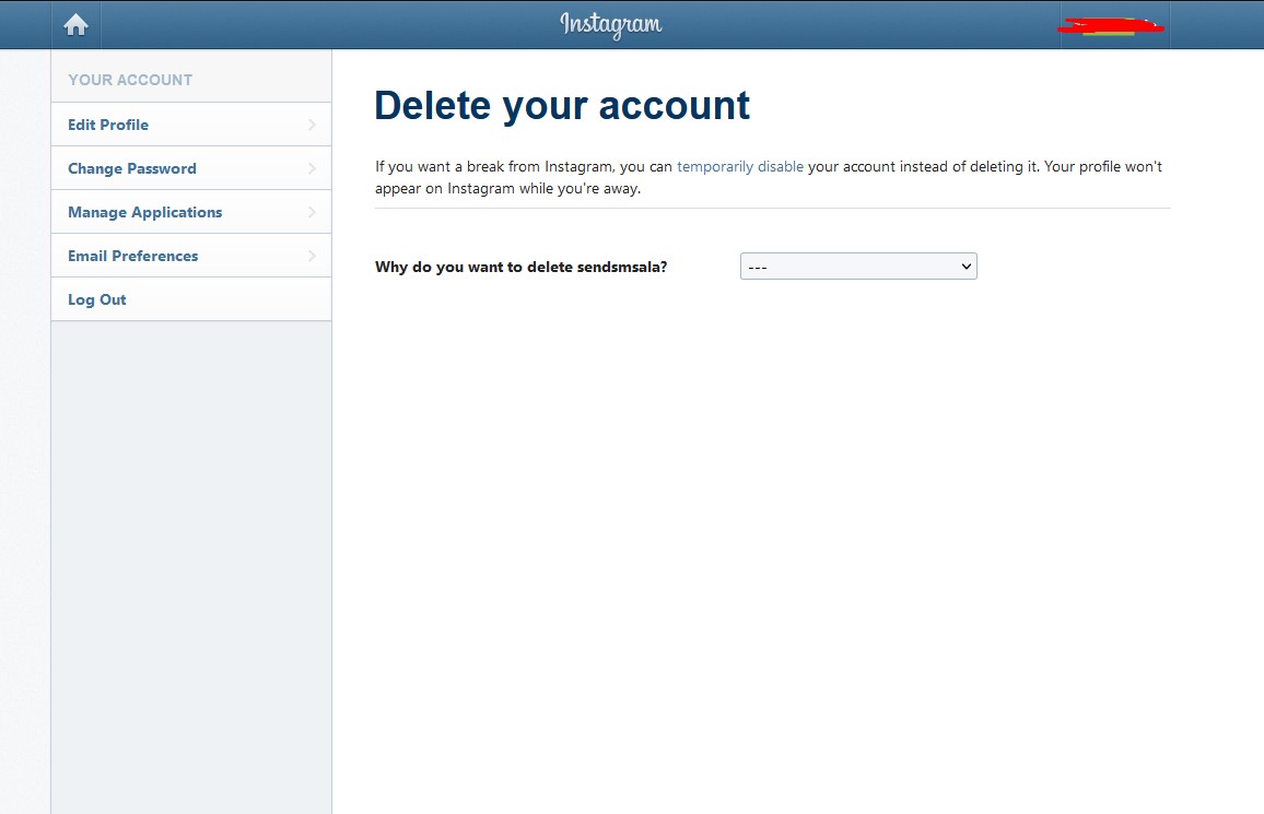 Instagram-Konto löschen