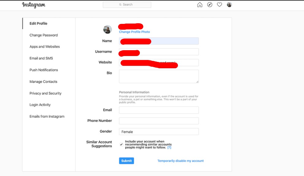 deactivate my instagram account