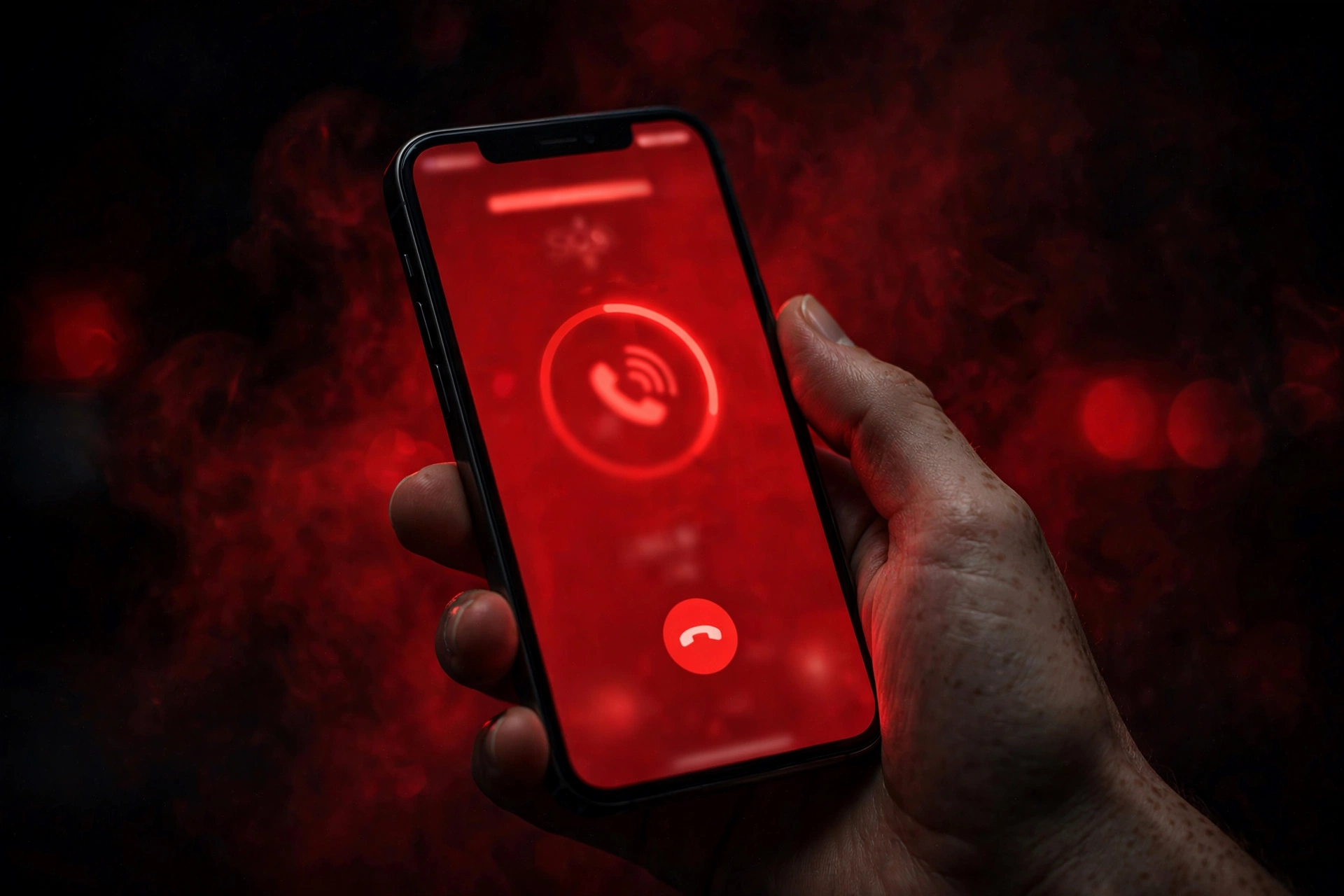 iPhone mit Notruf-SOS-Bildschirm in der Hand – Sicherheitseinstellungen
