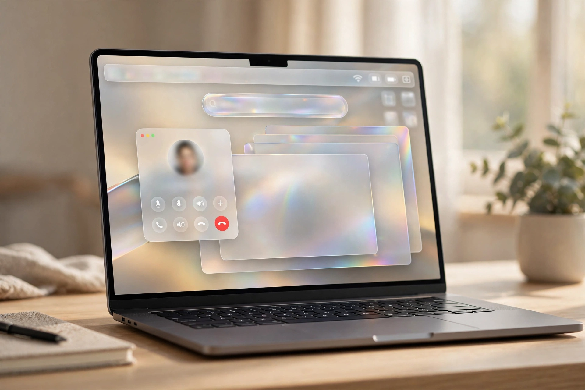 macOS Tahoe Tipps: MacBook mit Liquid-Glass-Oberfläche, Telefon-App und Spotlight-Suche